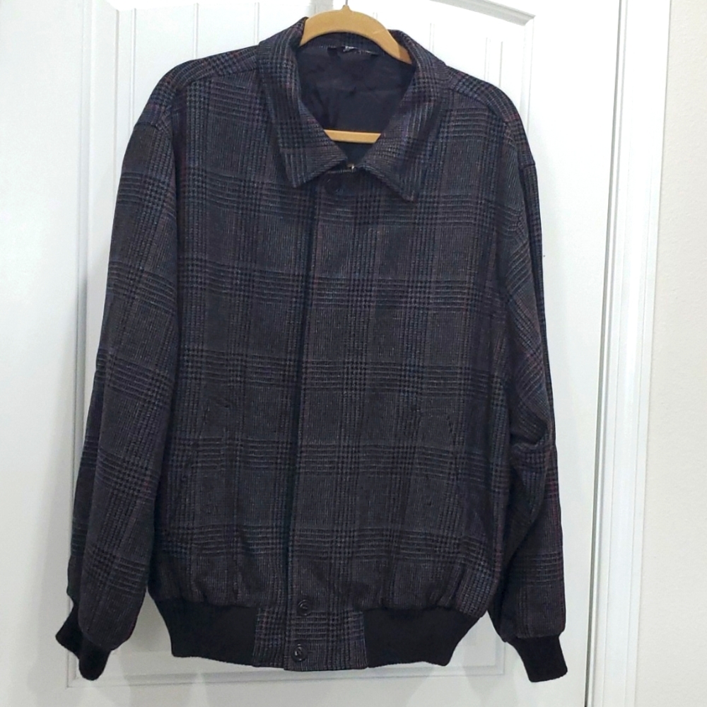 Made in Italy Bullock & Jones, Mens Wool & Cashmere Bomber Jacket,  Size Large